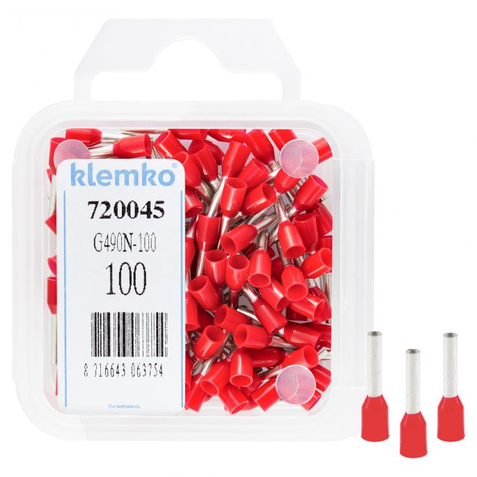 KLEMKO G490N-100 ADEREINDHULS 1QMM RD L=8MM