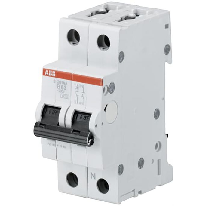 ABB S201-B63NA 6 KA AUTOMAAT 1P+N B KAR 63A