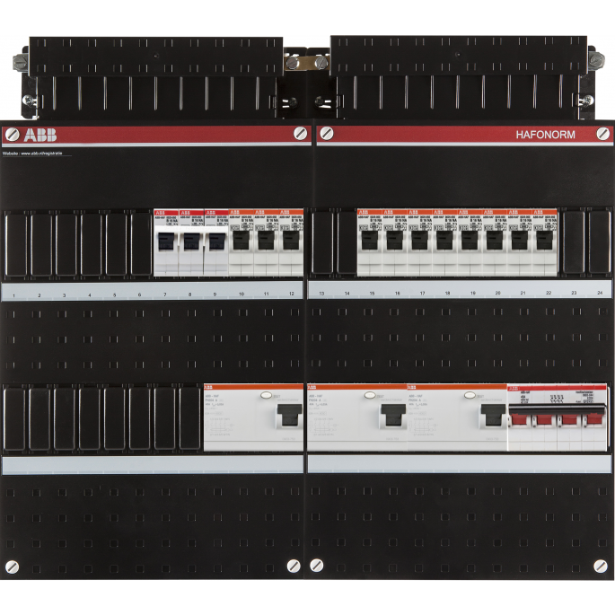 Groepenkast ABB Hafonorm | 12 Groepen 11 x Lichtgroepen 1 x krachtgroep | 3 Fase | 1SPF006909F2719