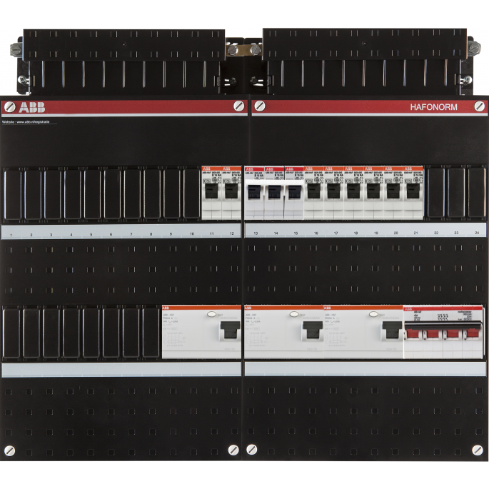 Groepenkast ABB Hafonorm | 9 Groepen 8 x Lichtgroepen 1 x Krachtgroep | 3 Fase | 1SPF006909F2681