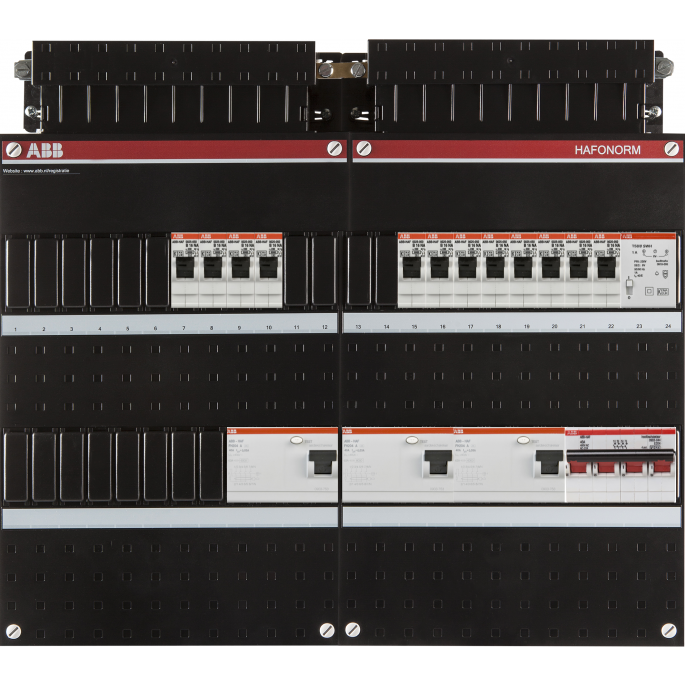 Groepenkast ABB Hafonorm | 12 Groepen 12 x Lichtgroepen + Beltrafo | 3 Fase | 1SPF006908F2827