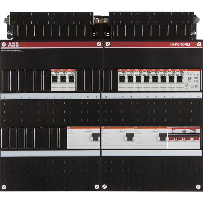 Groepenkast ABB Hafonorm | 11 Groepen 11 x Lichtgroepen + Beltrafo | 3 Fase | 1SPF006908F2825
