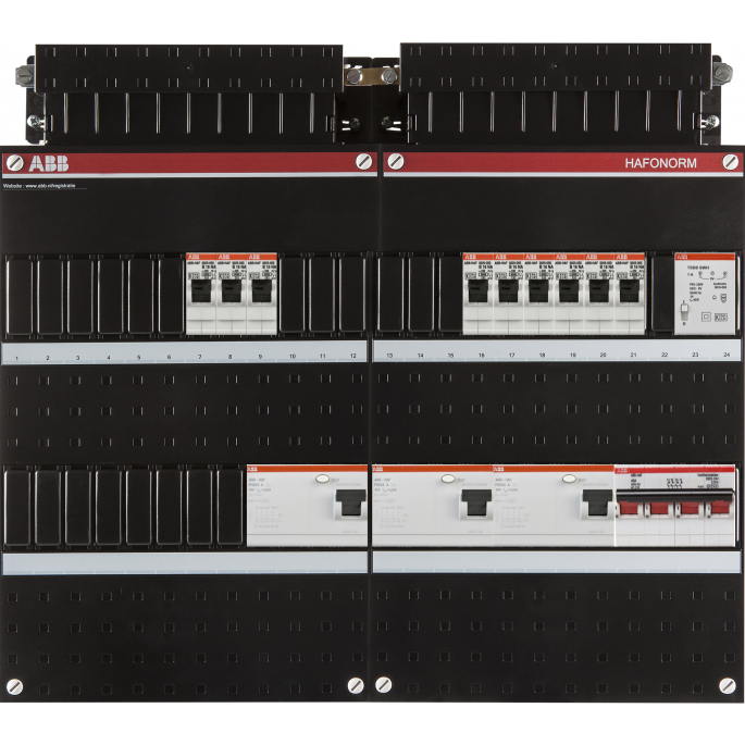 Groepenkast ABB Hafonorm | 9 Groepen 9 x Lichtgroepen + Beltrafo | 3 Fase | 1SPF006908F2700