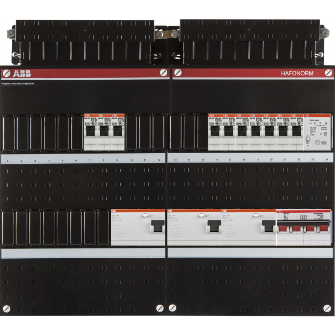 Groepenkast ABB Hafonorm | 10 Groepen 10 x Lichtgroepen + Beltrafo | 3 Fase | 1SPF006908F2689