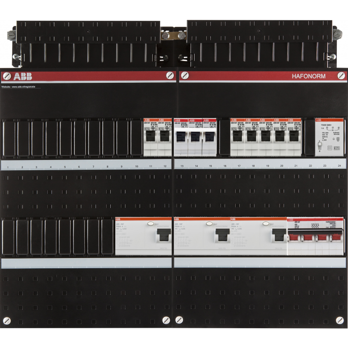 Groepenkast ABB Hafonorm | 8 Groepen 7 x Lichtgroepen 1 x Krachtgroep + Beltrafo | 3 Fase | 1SPF006908F2651