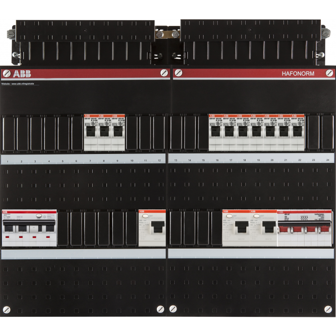 Groepenkast ABB Hafonorm | 11 Groepen 10 x Lichtgroepen 1 x Aardlekautomaat | 3 Fase | 1SPF006905F2788