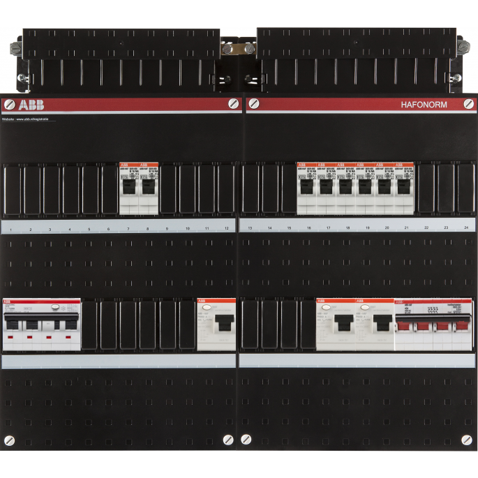 Groepenkast ABB Hafonorm | 9 Groepen 8 x Lichtgroepen 1 x Aardlekautomaat | 3 Fase | 1SPF006905F2780