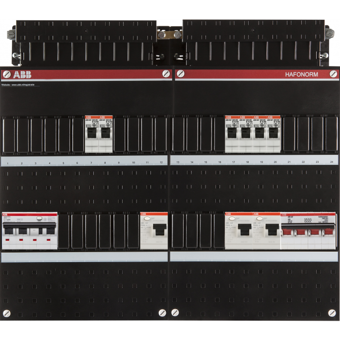 Groepenkast ABB Hafonorm | 7 Groepen 6 x Lichtgroepen 1 x Aardlekautomaat | 3 Fase | 1SPF006905F2772