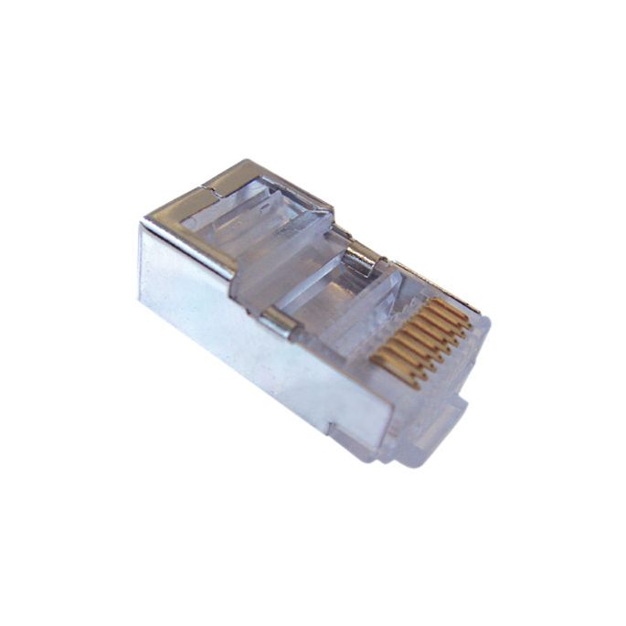 KLEMKO RJ458P8CROMAA | RJ45 connector FTP CAT5E afgeschermd massief/rond | 183268