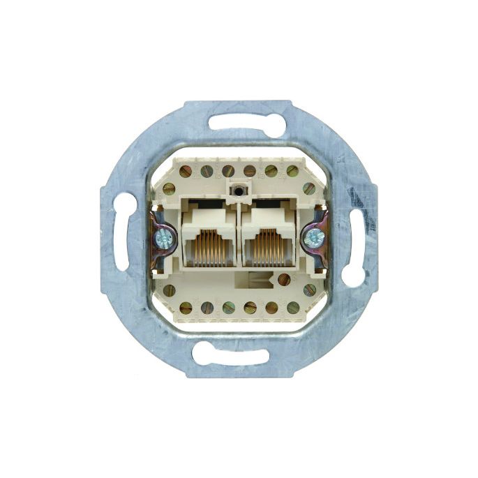 BERKER 4539 | Datacontactdoos (twisted pair), 2-voudig, Cat.3, RJ45 | 4539