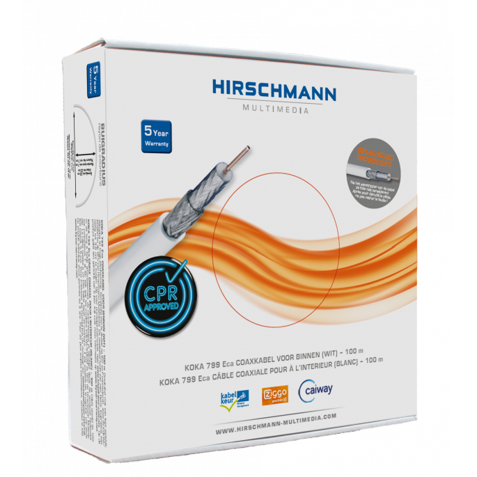 HIRSCHMANN KOKA 799 WT ECA R100 COAX 75OHM WT DOP-HM-17101