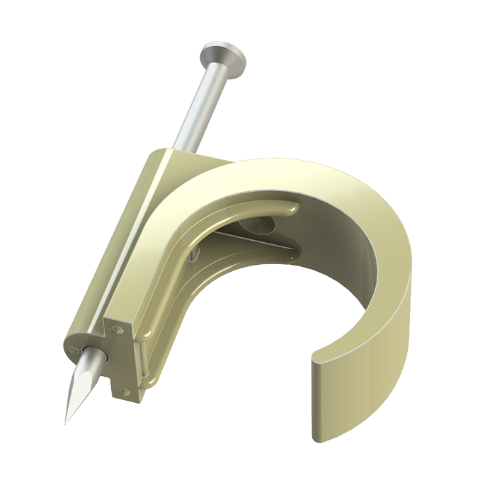 JMV spijkerclip voor flexbuis - 16/20 mm crème - 600 stuks