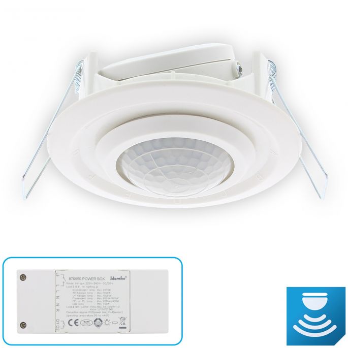 KLEMKO PLF-IB-PIR PIR INB 360G 10A LED 6M WT