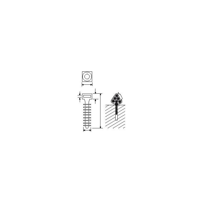 HELLERMANN LOK01-PA66-BK-C1 WANDPLUG 7/8MM