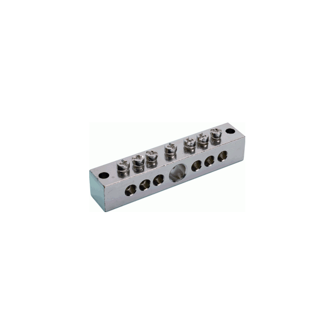 JMV 200049 - Potentiaalvereffeningsrail, 1x 25mm² + 6x 6mm² - 9200049