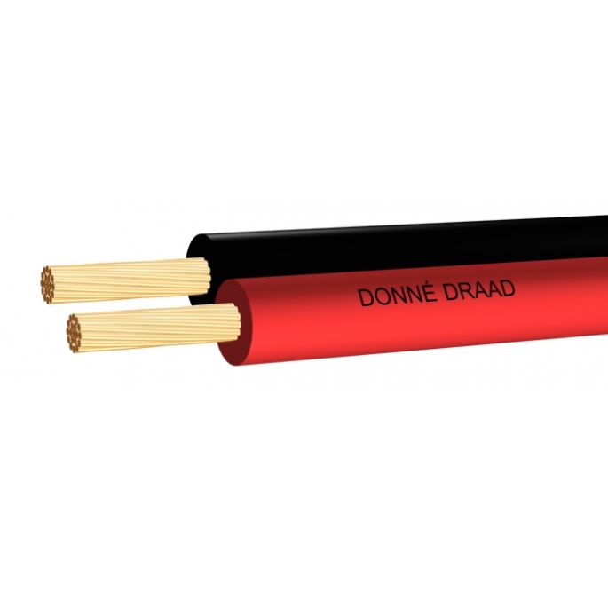 2x2,5 rood/zwart Luidsprekersnoer 100m