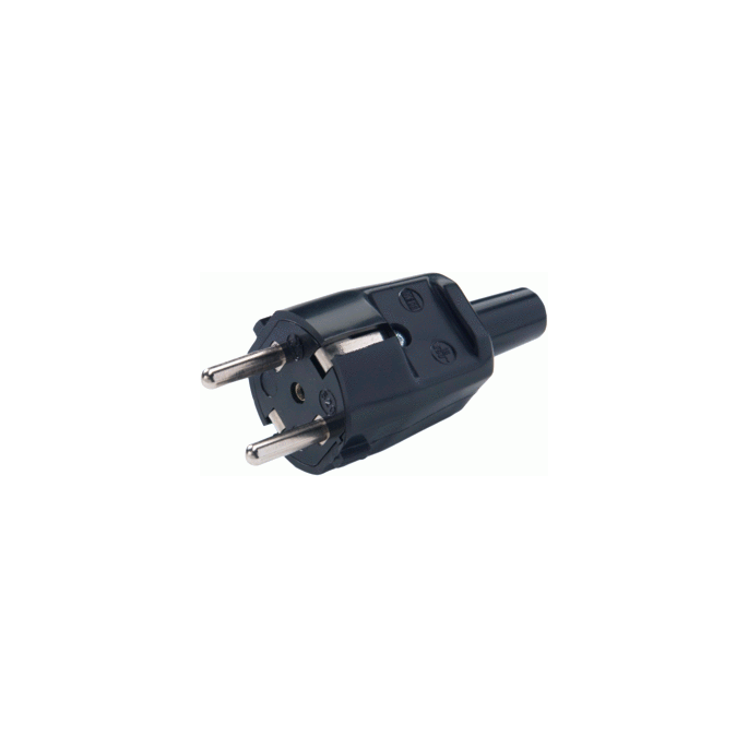 MARTIN KAI 520-SW STEKKER RA TYPE F ZW RECHT PVC
