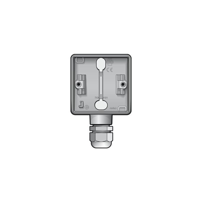 Niko Hydro grijs | Opbouwbak 1-voudig met 1x M20 ingang | 700-84151