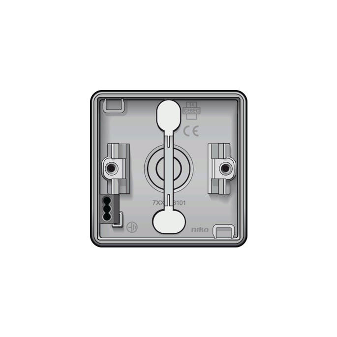 Niko Hydro grijs | Opbouwbak 1-voudig | 700-83101