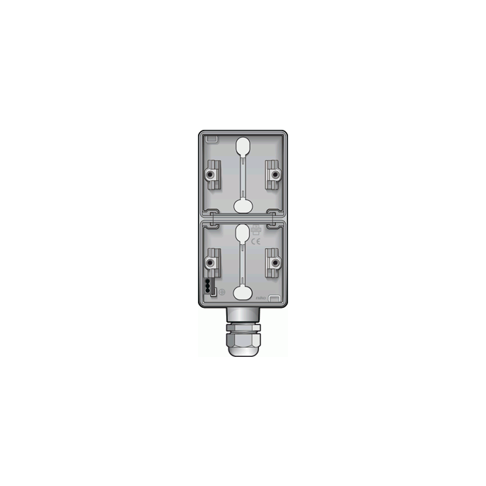 Niko Hydro grijs | Verticale opbouwbak 2-voudig met 1x M20 ingang | 700-84251