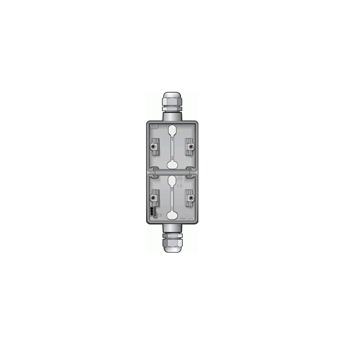 Niko Hydro grijs | Verticale opbouwbak 2-voudig met boven en onder 1x M20 ingang | 700-84261