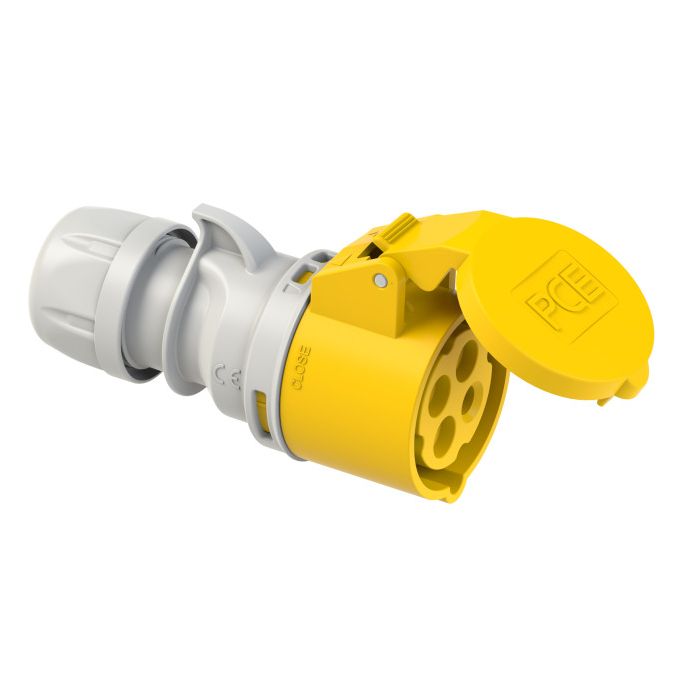 PCE 214-4V CONTRAST 16A 4P 110V IP44 GEEL