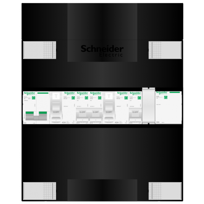Schneider groepenkast 1 fase met 3 groepen en beltrafo ADV22214TH1