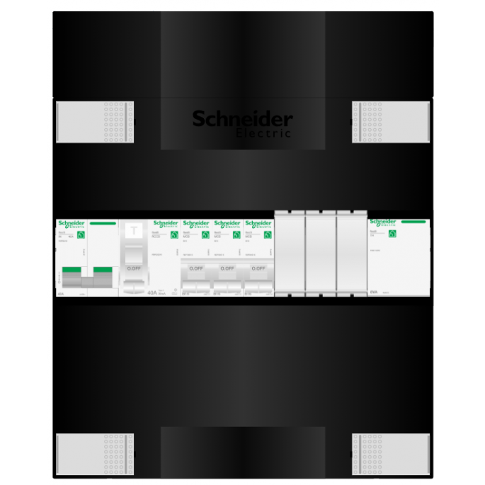 Schneider groepenkast 1 fase met 3 groepen en beltrafo ADV23004TH1