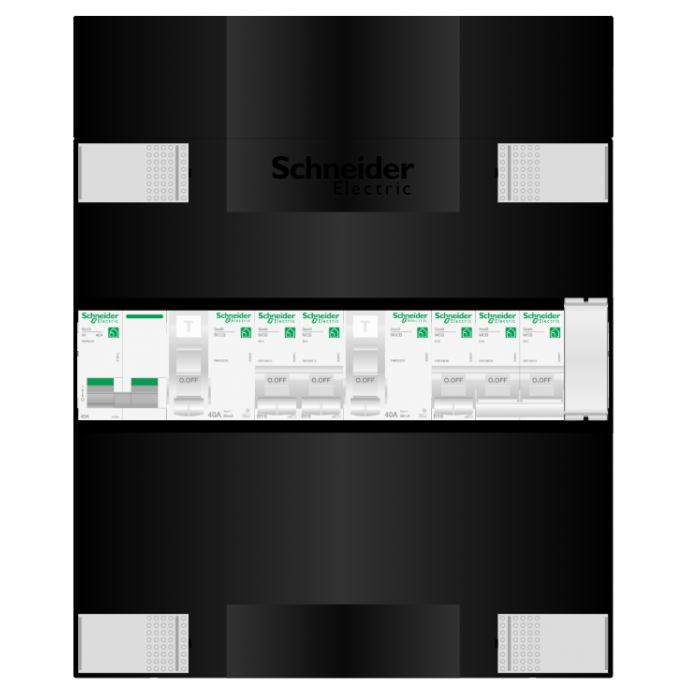 Schneider groepenkast 1 fase met 3 groepen en fornuisgroep ADV22214FH1