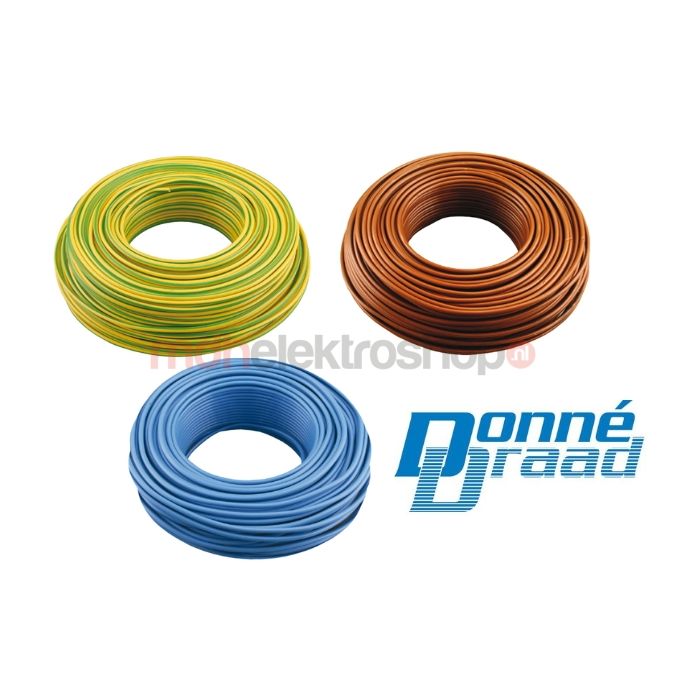 VD Donné draad ACTIEPAKKET 300 meter H07V-U bruin, blauw en geel/groen