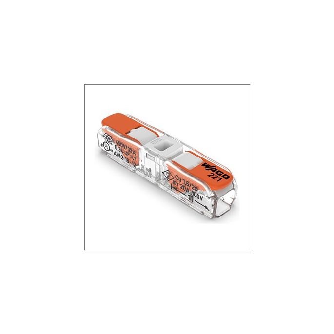WAGO 221-2401 DOORVOERCONNECTOR MET HENDEL V