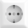 Busch-Jaeger | Wandcontactdoos met randaarde, kinderbeveiliging en steekklemmen | Opbouw wit | 20 EAPBJ-524 | 2TKA00005527