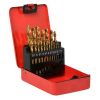 Borenset in metalen opbergbehuizing 19-delig 1 t/m 10MM