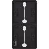 Niko Hydro zwart | Opbouwbak 2-voudig | 761-83201