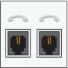 NIKO 101-69032 TELEF AANSL 2X RJ11 45X45 WT