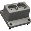 ABB HAF 3640W2 S - Deksel met 2-voudige wandcontactdoos - gerecycled kunststof - 1SPA007130F9230