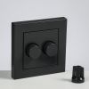 Antraciete ION Duo Dimmer afdekplaat.