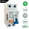 SEP aardlekautomaat type A | 16A, 100mA, B-kar, 1P+N (36mm) | RCM2-B16.10