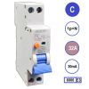 SEP aardlekautomaat type A | 32A, 30mA, C-kar, 1P+N (18mm) | RCE1-1NC32