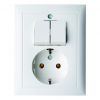Berker | Combinatie serieschakelaar/wandcontactdoos randaarde | S.1/B.3/B.7 Polarwit Glanzend | 6143558949