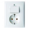 Berker | Combinatie schakelaar/wandcontactdoos randaarde | S.1/B.3/B.7 Polarwit Glanzend | 6143568949