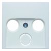 Berker | Centraalplaat voor coax/antenne wandcontactdoos | S.1/B.3/B.7 Polarwit Glanzend | 12038989