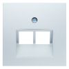 Berker | Centraalplaat RJ45 wandcontactdoos 2-voudig | S.1/B.3/B.7 Polarwit Mat | 14091909