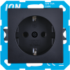 ION Wandcontactdoos RA met aanraakbeveiliging V1/J1 Mat Zwart 10.300.216