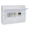 Eaton PV-verdeler met hoofdschakelaar 40A, 2-polig, 2 aardlekautomaten 16A, 30mA, B-kar, 1P+N en wandcontactdoos / PV-A-20G14-H-1CD / 2101000