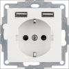 BERKER 48031909 WCD RA 2 X USB S.1-B.X PW MAT