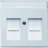 Busch-Jaeger | Centraalplaat modular jack 2-voudig | Future Linear Glanzend Wit | 1800-84