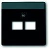 Busch-Jaeger | Centraalplaat RJ45 2-voudig | Future Linear Mat Zwart | 1803-02-885