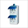 BUSCH-JAEG 20-02 EBW-54 - Wandcontactdoos 2-voudig verticaal + randaarde en kinderbeveiliging