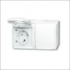BUSCH-JAEG 20/2 EBW-54 - Wandcontactdoos 2-voudig horizontaal + randaarde en kinderbeveiliging